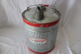 Vintage 5 Gallon Metal Gas Can with Handle