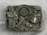 1993 F.D. Fireman Laying It On The Line Belt Buckle Limited Edition by CJ