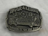 1986 F.D. Hook & Ladder Laying It On The Line Belt Buckle Limited Edition by CJ