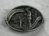 1986 F.D. Rescued Hearts Laying It On The Line Belt Buckle Limited Edition by CJ