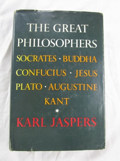 1962 " The Great Philosophers" by Karl Jaspers HARDCOVER