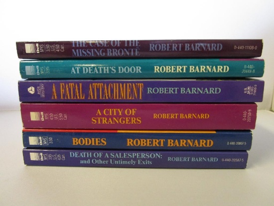 Lot of 6 Robert Barnard paperback mystery suspense novels