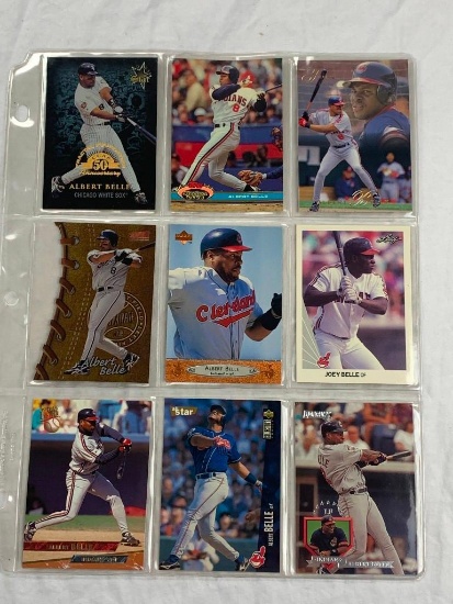 ALBERT BELLE Lot of 9 Baseball Cards with Rookie Card