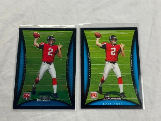 MATT RYAN Falcons 2008 Bowman and Bowman Chrome Football ROOKIE Cards