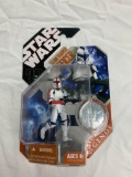 Star Wars 30th Anniversary CLONE TROOPER OFFICER RED Action Figure with Coin NEW Saga Legends
