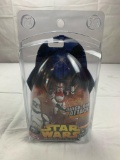 2005 STAR WARS Revenge of the Sith RED CLONE TROOPER Quick-Draw Attack with Case NEW