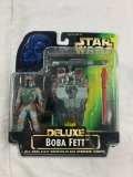 1996 STAR WARS Power Of The Force POTF Deluxe BOBA FETT Action Figure With Rocketpack NEW