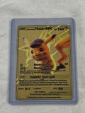 POKEMON Detective PIKACHU Limited Edition Replica Gold Metal Card