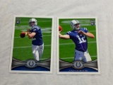 Lot of 2 ANDREW LUCK Colts 2012 Topps Football ROOKIE Cards