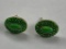 Silver .925 Green Stones Earrings 4.5 Grams