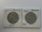 1994 Kennedy 50 cent and 2010 Kennedy 50 cent coins