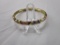 Brass and enamel butterfly-motif bangle bracelet