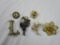 Lot of 6 vintage gold-tone costume jewelry brooches