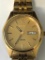 Seiko Solar Movement Gold Tone Watch with Adjustable Gold Tone Metal Band