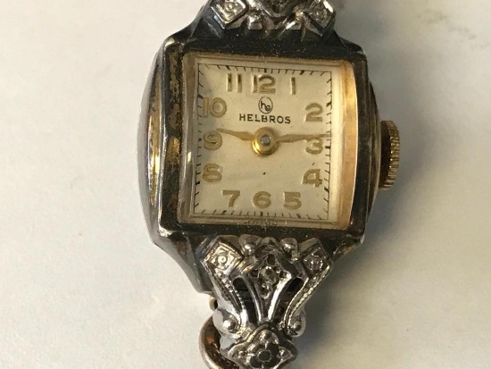 Vintage Helbros Women's Windup Watch 10K Rolled Gold Plated Top