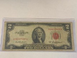 1953 A $2 Dollar Bill United States Note Red Seal