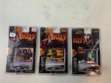 Lot of 3 KISS Johnny lightning Diecast cars NEW Peter Criss and Paul Stanley