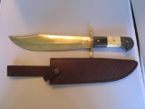 Timber Rattler 87 King Ranch Bowie Knife Surgical Steel Knife with Leather Sheath
