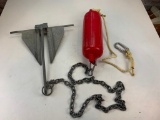 Boat Anchor with Chain and Buoy