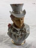 Vintage Ceramic Planter Victorian Man with top hat figure
