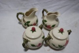 Vintage 1950s Desert Rose 2 Creamers and 2 Sugars with Lid