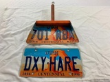 Dust Pan Made out of a Utah license plate plus a Extra Utah license plate