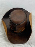Vintage Leather Cowboy Ranch Hat