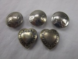 Lot of 5 vintage button covers
