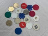 Lot of 19 Vintage Casino Poker Chips