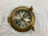 US MARITIME COMMISSION Solid Brass Porthole Quartz Clock