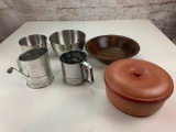 Kitchen Supplies- Stainless mixing Bowls, Salad Bowl, sifters, Tortillas Bowl