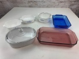 Lot of 6 casserole Cookware- Corning Ware and Pyrex