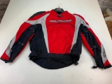 FIELDSHEER Red, Black, Gray Motorcycle Jacket with full padding Men's Size Large