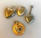 Lot of 4 Misc Gold-Toned and Gold-Filled Necklace Pendants