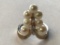 14K Modern White Gold Pearl and Diamond Ring Sz 6 and 5.1g TW