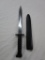 Swiss Army F+W Wegner Fixed Blade Bayonet Dagger Knife with Scabbard