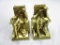 Set of brass bookends sleeping scholar from PM Craftsman Eaton Park, Florida 5