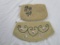 Lot of 2 vintage pearl-color beaded clutch purse handbags