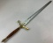 Pakistan Sword with Wood and Brass Handle