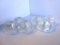 Set of 6 clear carnival glass votive candle holders. Approx. 2.5 x 2.5