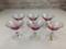 Lot of 6 Vintage Tiffin Champagne Cocktail Glasses Pink