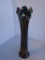 Art-deco style purple carnival glass with handkerchief edges flower vase 12