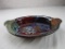 Beautiful, colorful glazed pottery serving dish by artist Blaisdell 15