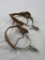 Pair of genuine spurs with adjustable leather boot straps