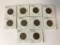 Lot of 10 US Lincoln Copper Wheat Pennies One Cent Coins; 1925-D - 1945-S