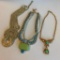 Lot of 3 Misc. Gold-Toned Costume Statement Necklaces
