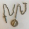 Lot of 2 Misc. Silver-Toned Religious Pendant Necklaces