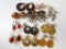 Lof of 11 pair of costume jewelry clip-on and screw-back earrings