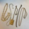 Lot of 5 Misc. Gold-Toned Chain Necklaces