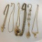 Lot of 6 Misc. Gold-Toned Costume Necklaces with Various Pendants